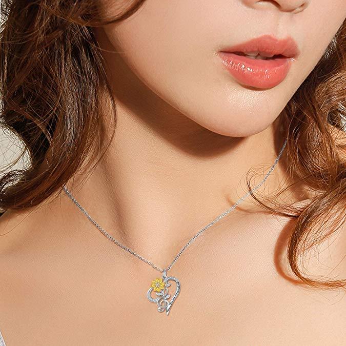 Sunflower Necklace | 925 Sterling Silver