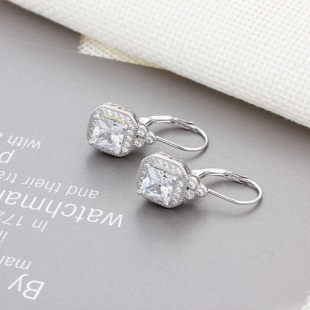 Crown Earrings 925 Silver with Zirconia | Women's Jewelry