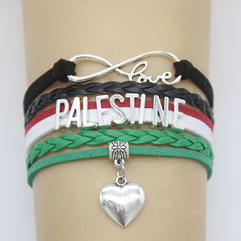 Infinity Love Palestine Bracelet | Charm Unisex
