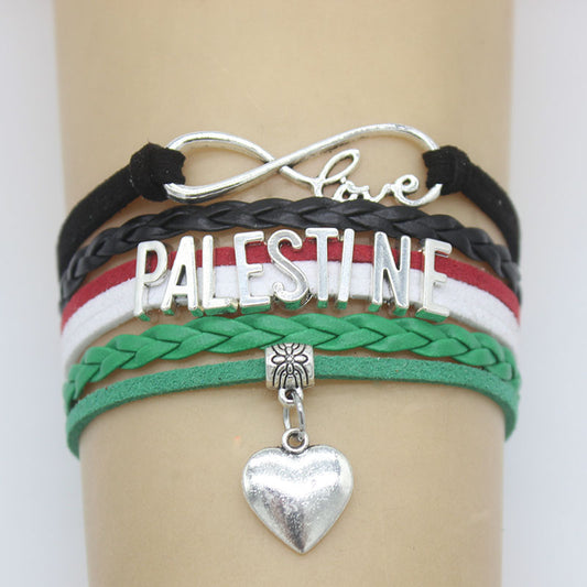 Infinity Love Palestine Bracelet | Charm Unisex
