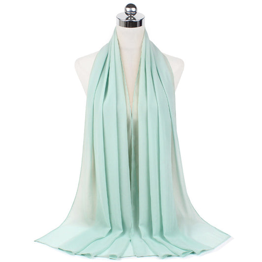 Monochrome Pearl Chiffon Hijab Scarf | 39 Colors