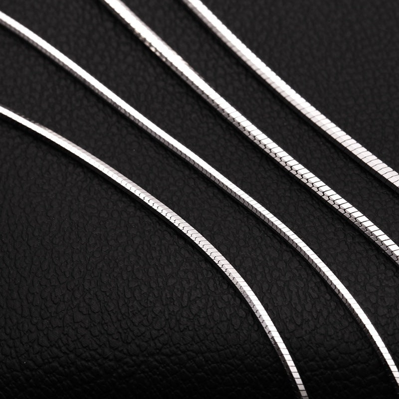 925 Silver Platinum Plated Clavicle Necklace | Unisex