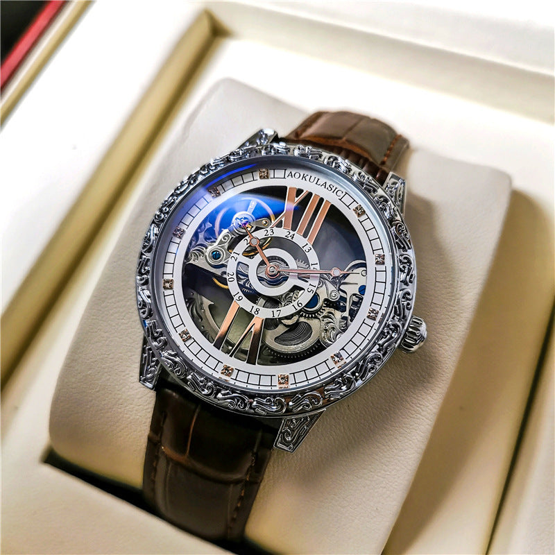 Men's Tourbillon Automatic Mechanical Watch | Luxury
