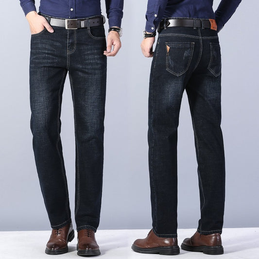 Lockere, gerade, lässige Arbeits-Stretchjeans für Herren