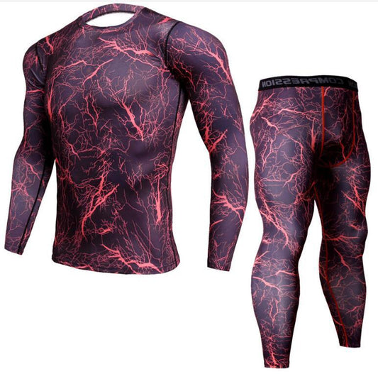 Herren Camouflage Hose & T-Shirt Sets Mode Crossfit T-Shirt Kompression Markenkleidung Jogger Männer Casual Leggings