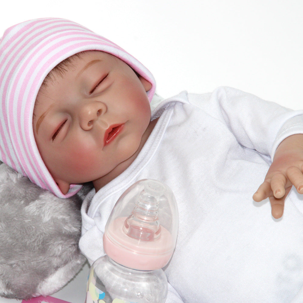 Lifelike Enamel Baby Children Accompanying Dolls