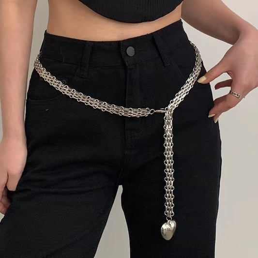 Chain Pendant Waist Chain | Fashion Metal Accessory