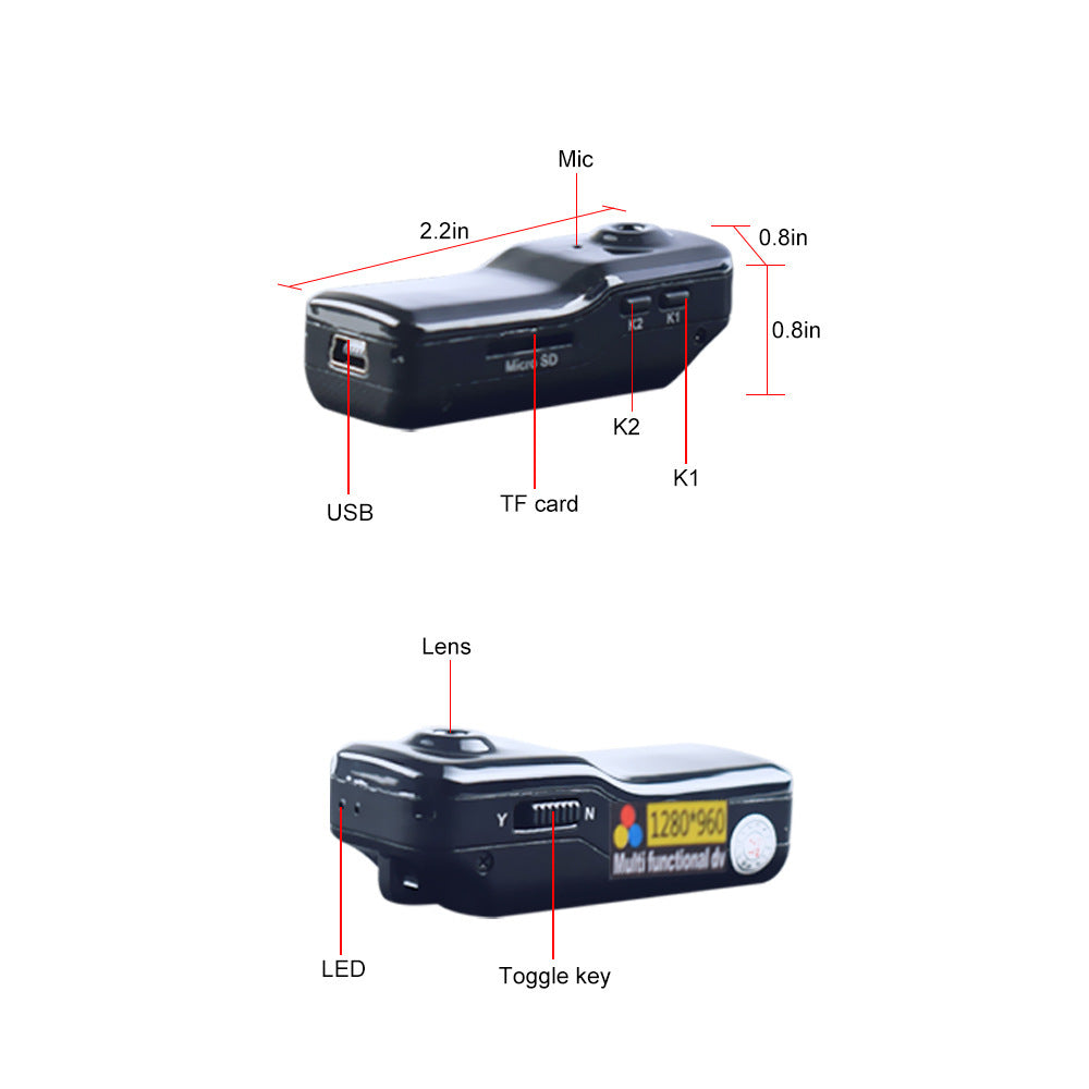 MD80 Digitalkamera Eye Fan Kamera Luftvideorekorder Sportkamera DV Wireless