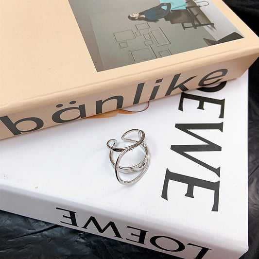 Exaggerated Line Ring | Niche Design Women's Alloy Ring