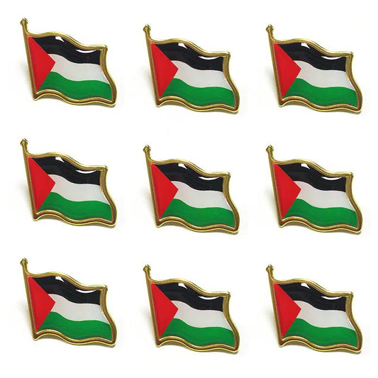 Palestine Flag Brooch | Epoxy Butterfly Clasp Badge