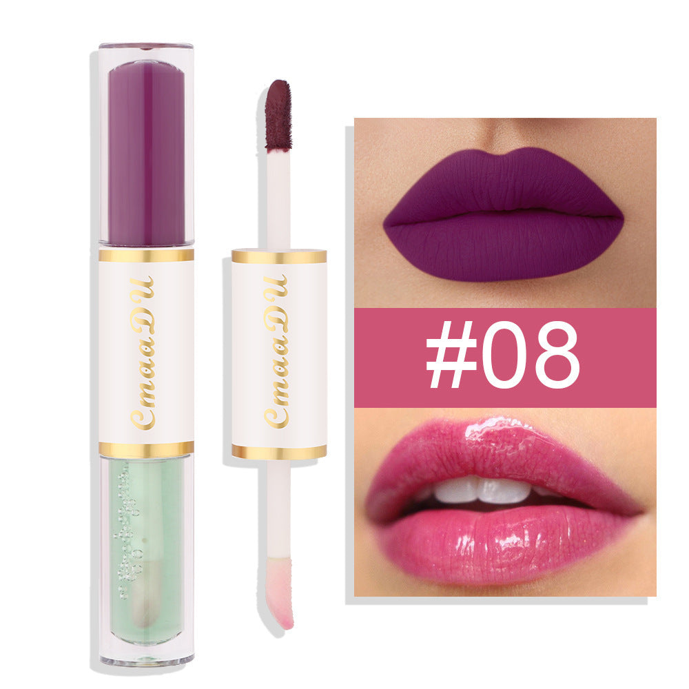 Double-Ended Matte Lip Gloss | Long-Lasting Moisturizing Lipstick