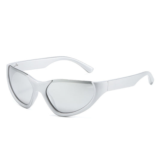 Men And Women Riding Cat's Eye Half Frame Colorful Sunglasses