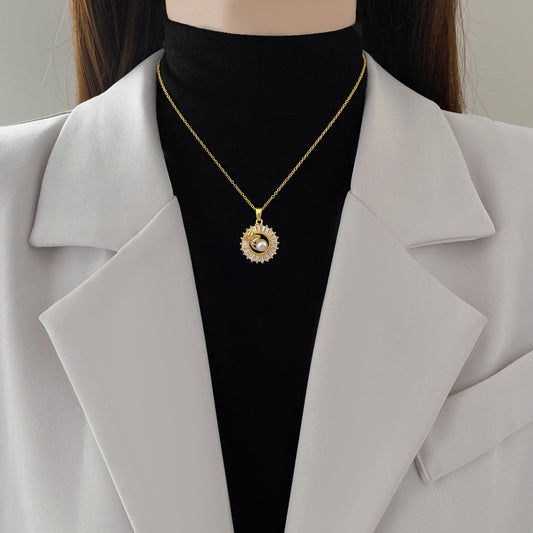 Full Diamond Jewelry Set | Square Ring, Leaf Necklace & Earrings