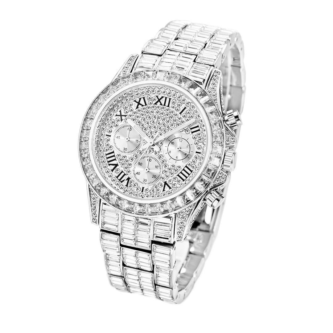 Rainbow Diamond Quartz Watch | Three Eye Design