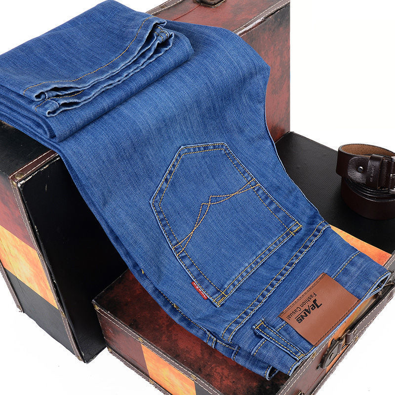 Lockere, gerade, lässige Arbeits-Stretchjeans für Herren