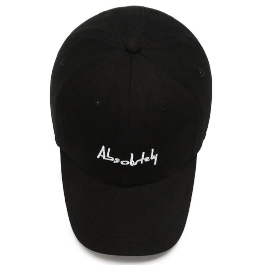 New Baseball Soft Top Female Wide Brim Duck Tongue Letter AB Shopping