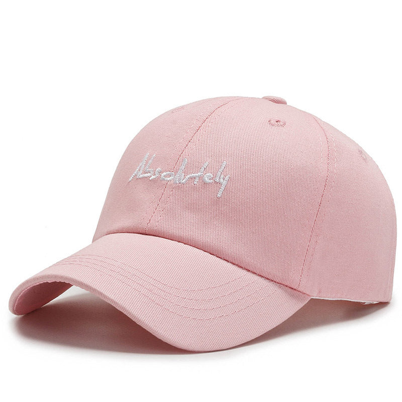 New Baseball Soft Top Female Wide Brim Duck Tongue Letter AB Shopping