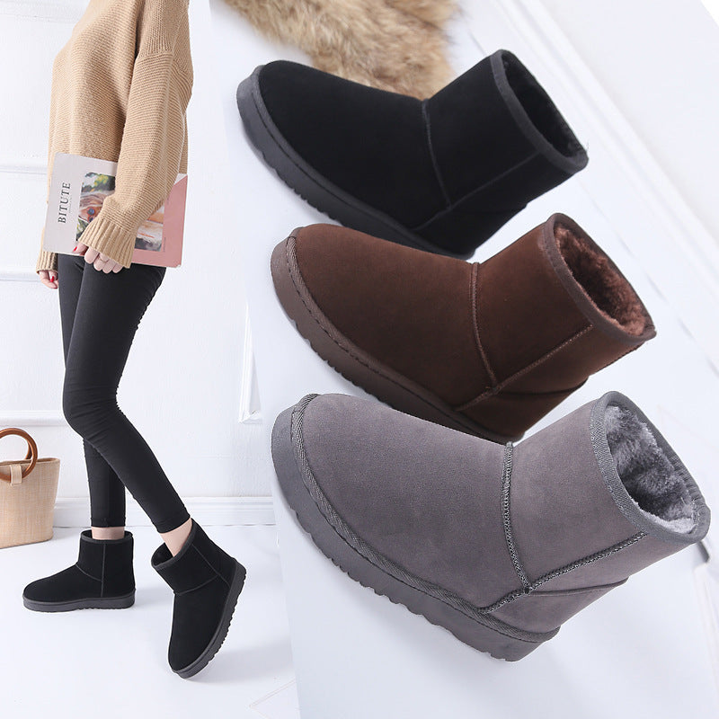 Schneestiefel Winter Kunstpelz Damenschuhe
