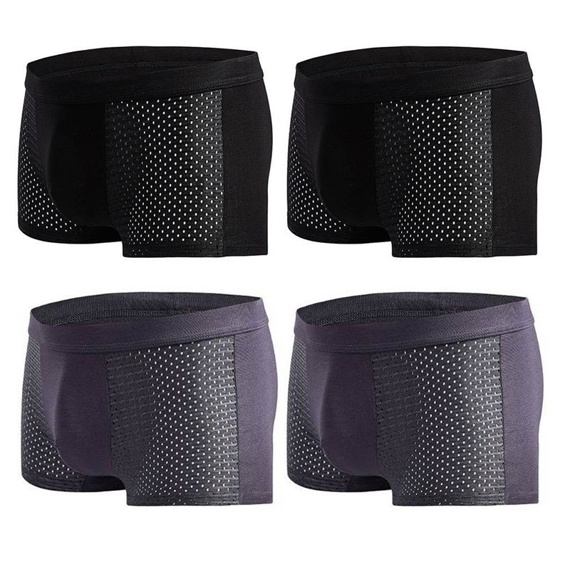 Summer Men's Underpants Mesh Toe Mid-Waist Men's Boxer Shorts