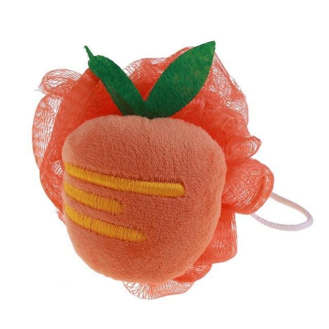 Cute Fruit Design Bath Ball Body Brush Wash Cleaning Multicolor Anti Loose Soft Shower Sponge Back Rub for Women Girl Supply
