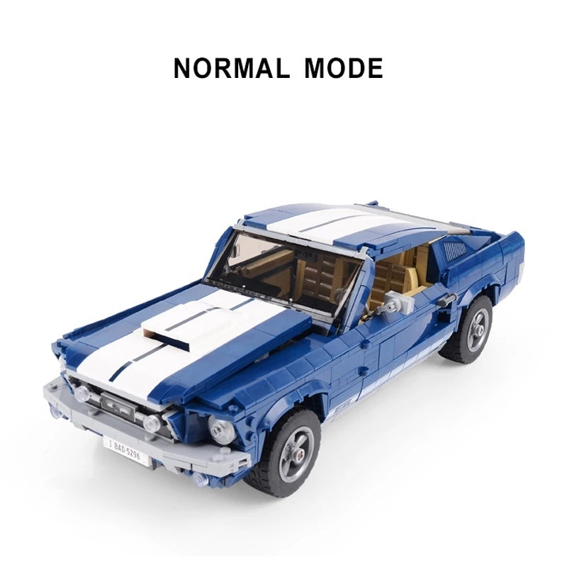 Ford Mustang GT Racing Assembled Building Block Toys of Technology Machinery Group