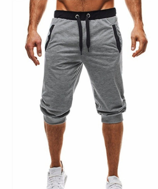 Summer New Wish Hot Hit Color Casual Cropped Trousers Sports Pants Men's Trousers