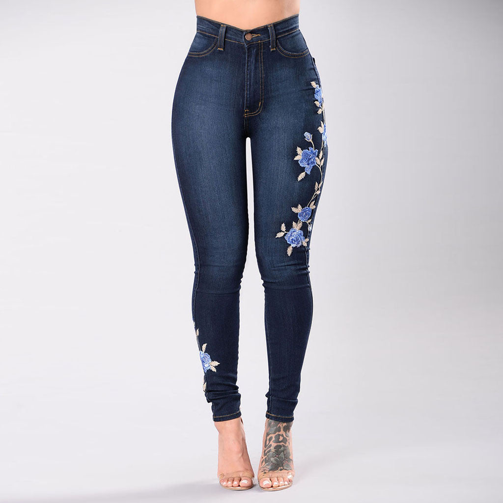 Europäische und amerikanische bestickte Jeans