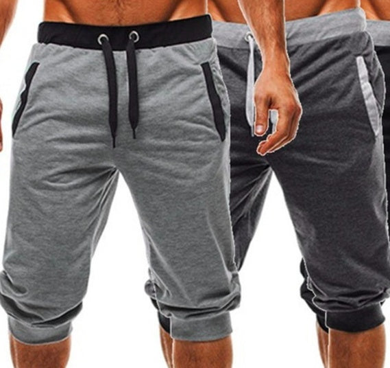 Summer New Wish Hot Hit Color Casual Cropped Trousers Sports Pants Men's Trousers