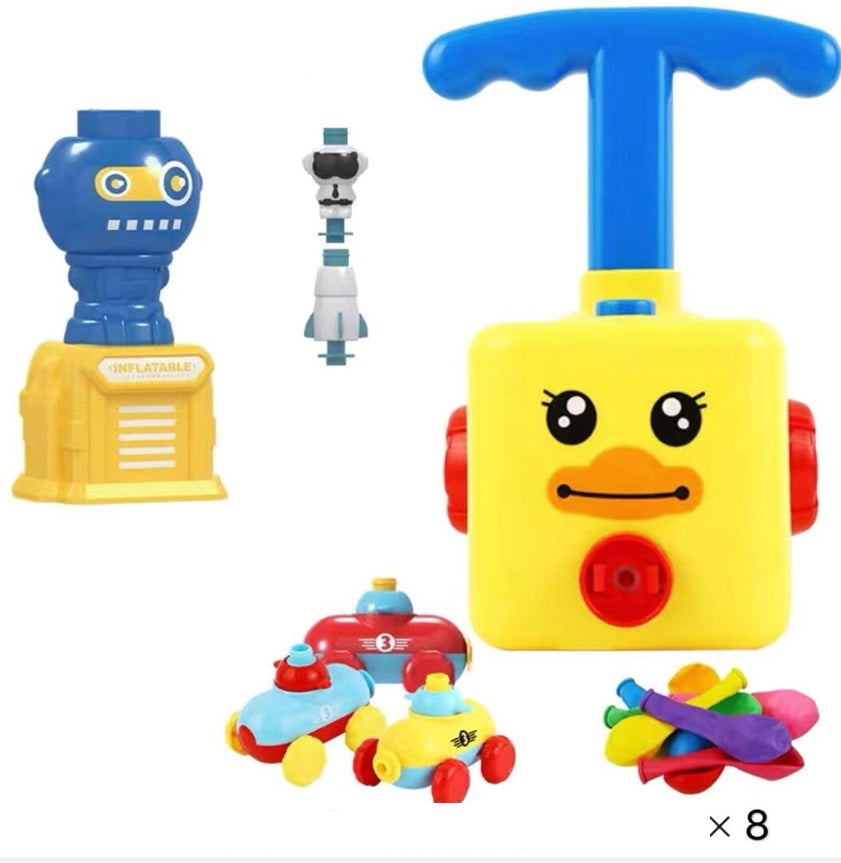 Power Balloon Launch Tower Toy Puzzle  Education Inertia Air Power Balloon Car Science Experimen Toy For Children Gift
