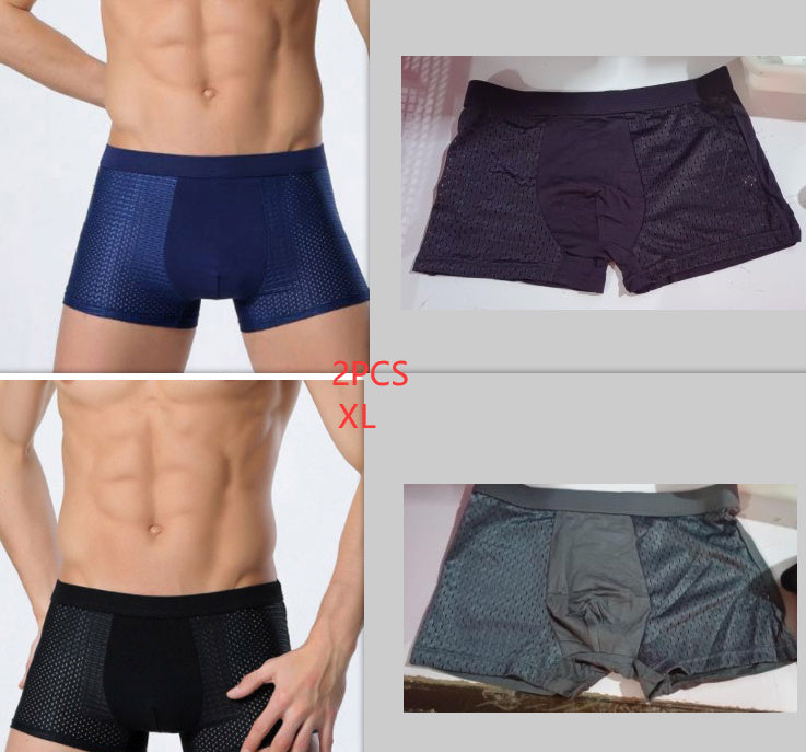 Summer Men's Underpants Mesh Toe Mid-Waist Men's Boxer Shorts