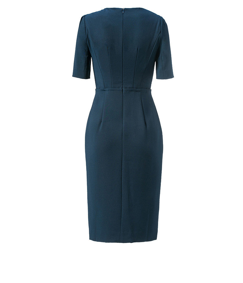 Formal Temperament Elegant And Intellectual Mid-sleeve Red Dress Women