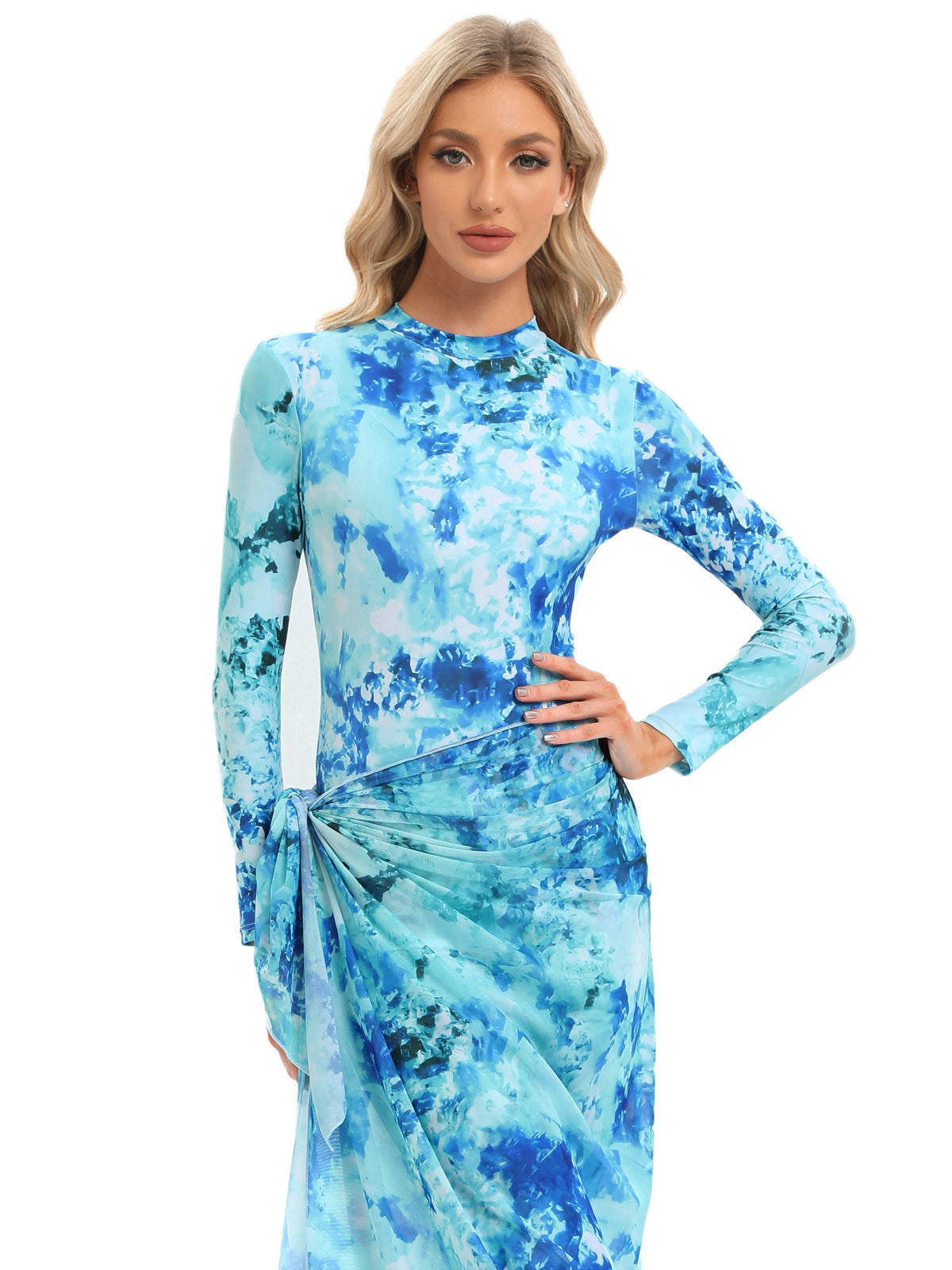 Muslim Print Conservative Beach Swimsuit Suit