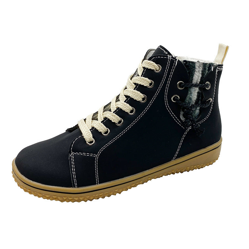 Comfortable Ankle Boots – Lightweight Soft Sole Zip Shoes with Cross Straps
