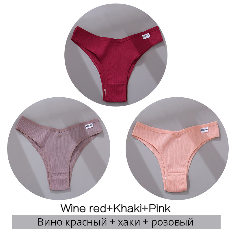 Women's Cotton Thong Set