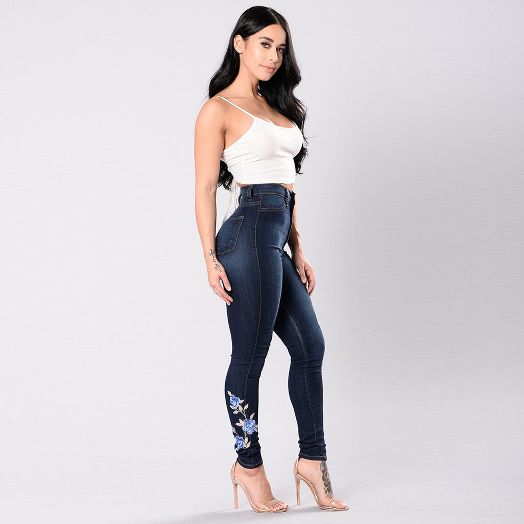 Europäische und amerikanische bestickte Jeans