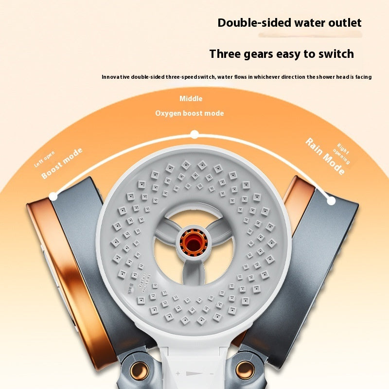 Double-sided Supercharged Skin Beauty Shower Nozzle Household High-pressure Bath