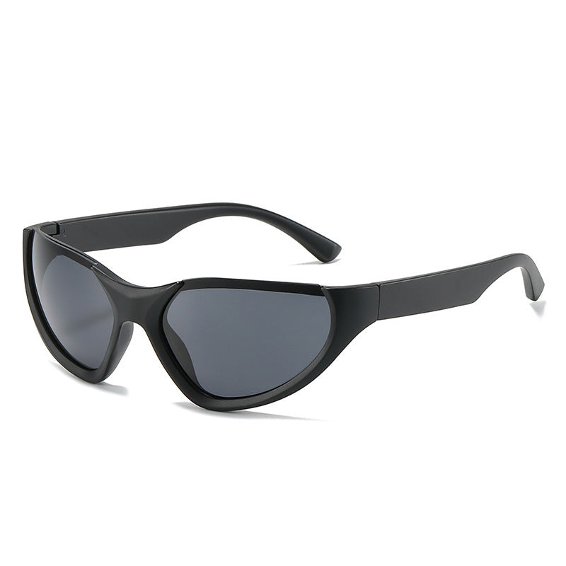 Men And Women Riding Cat's Eye Half Frame Colorful Sunglasses