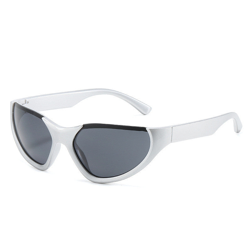 Men And Women Riding Cat's Eye Half Frame Colorful Sunglasses