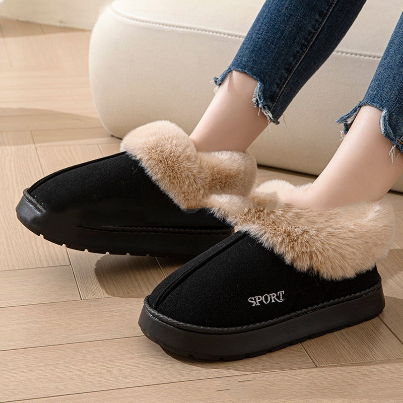Women’s Lightweight Suede Air Cushion Slippers – Comfortable Flat Heel Sneakers