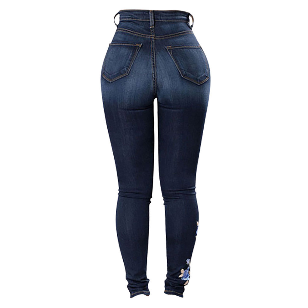 Europäische und amerikanische bestickte Jeans