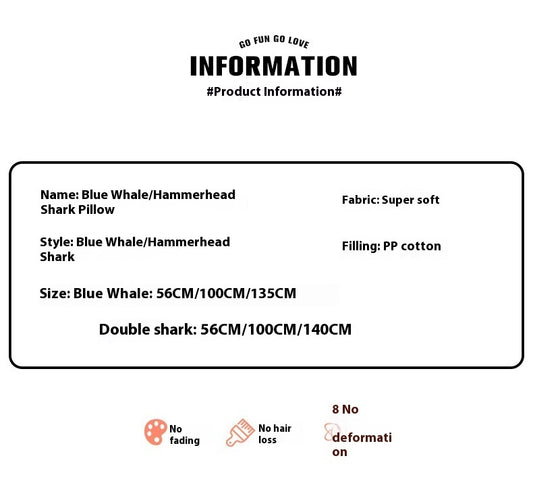 Cartoon Whale Shark Doll Plush Toys