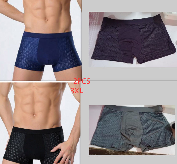 Summer Men's Underpants Mesh Toe Mid-Waist Men's Boxer Shorts