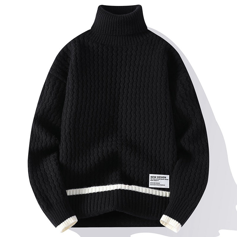 Fashion New Mock Neck Sweater Men