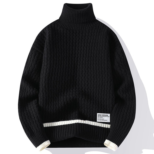 Fashion New Mock Neck Sweater Men