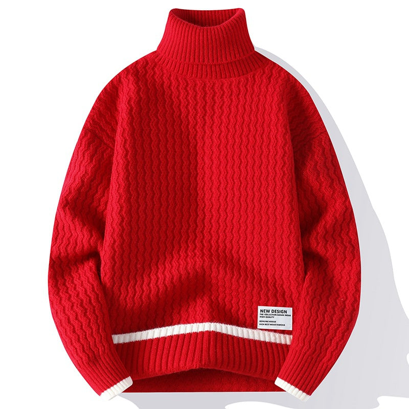 Fashion New Mock Neck Sweater Men