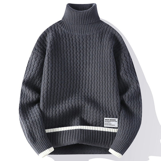 Fashion New Mock Neck Sweater Men