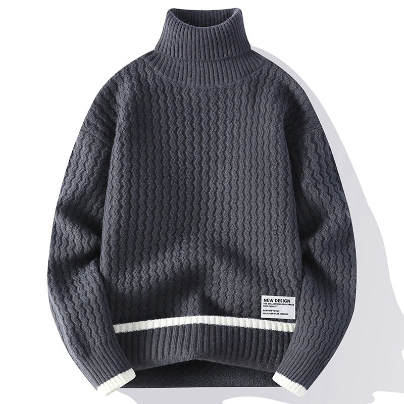Fashion New Mock Neck Sweater Men