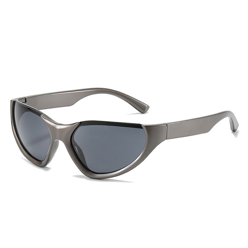 Men And Women Riding Cat's Eye Half Frame Colorful Sunglasses
