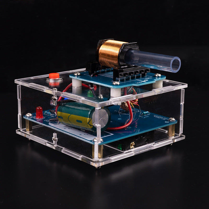 Electromagnetic Gun DIY Kit Remote Projectile High Voltage Coil Boost Circuit Board Making Welding Electronic Science Experiment