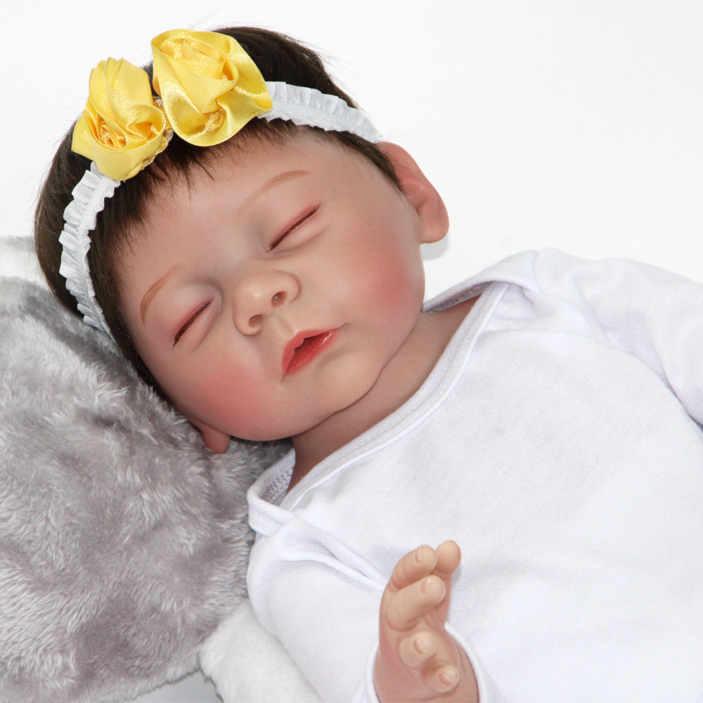 Lifelike Enamel Baby Children Accompanying Dolls